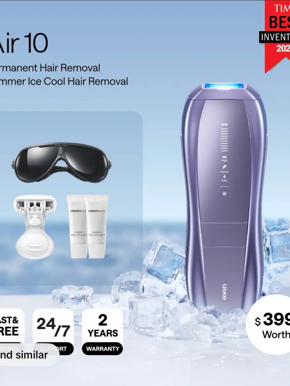 Ulike Air 10 IPL Hair Removal Device Ice Cooling At Home Hair Removal
